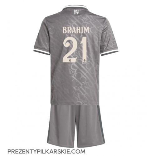 Stroje piłkarskie Real Madrid Brahim Diaz #21 Koszulka Trzeciej dla dzieci 2024-25 Krótki Rękaw (+ szorty)